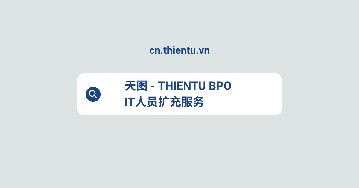 天图 - THIENTU BPO IT人员扩充服务